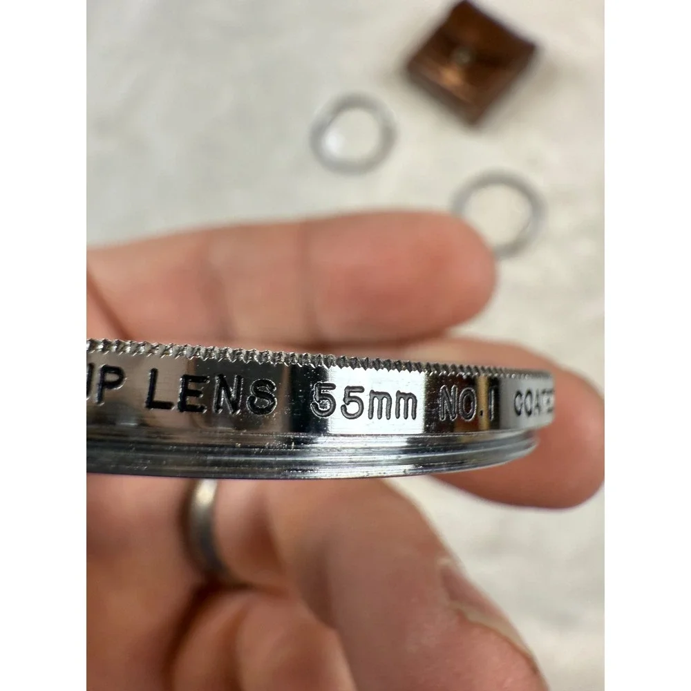 Royal Close‎ Up Lens 55mm No1 Coated Japan With Brown Leather Case